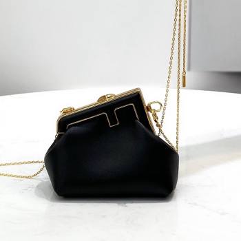 Fendi First Nano Bag Charm in Black Nappa Leather 2021 80018S (CL-21090433)