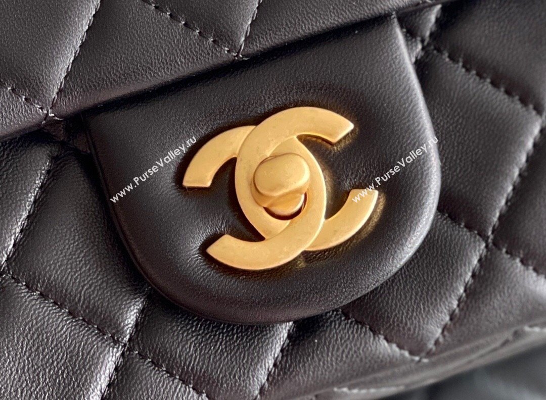 Chanel Lambskin Mini Square Flap Bag with Gold-Tone Metal Ball Chain AS1786 Black 2024 Top Quality (SHUNY-24072218)