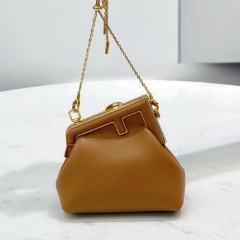Fendi First Nano Bag Charm in Caramel Brown Nappa Leather 2021 80018S (CL-21090432)