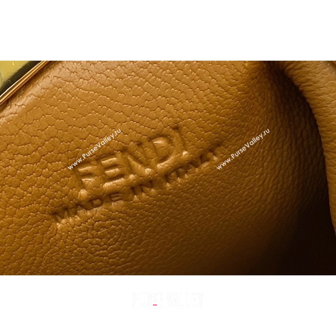 Fendi First Nano Bag Charm in Caramel Brown Nappa Leather 2021 80018S (CL-21090432)