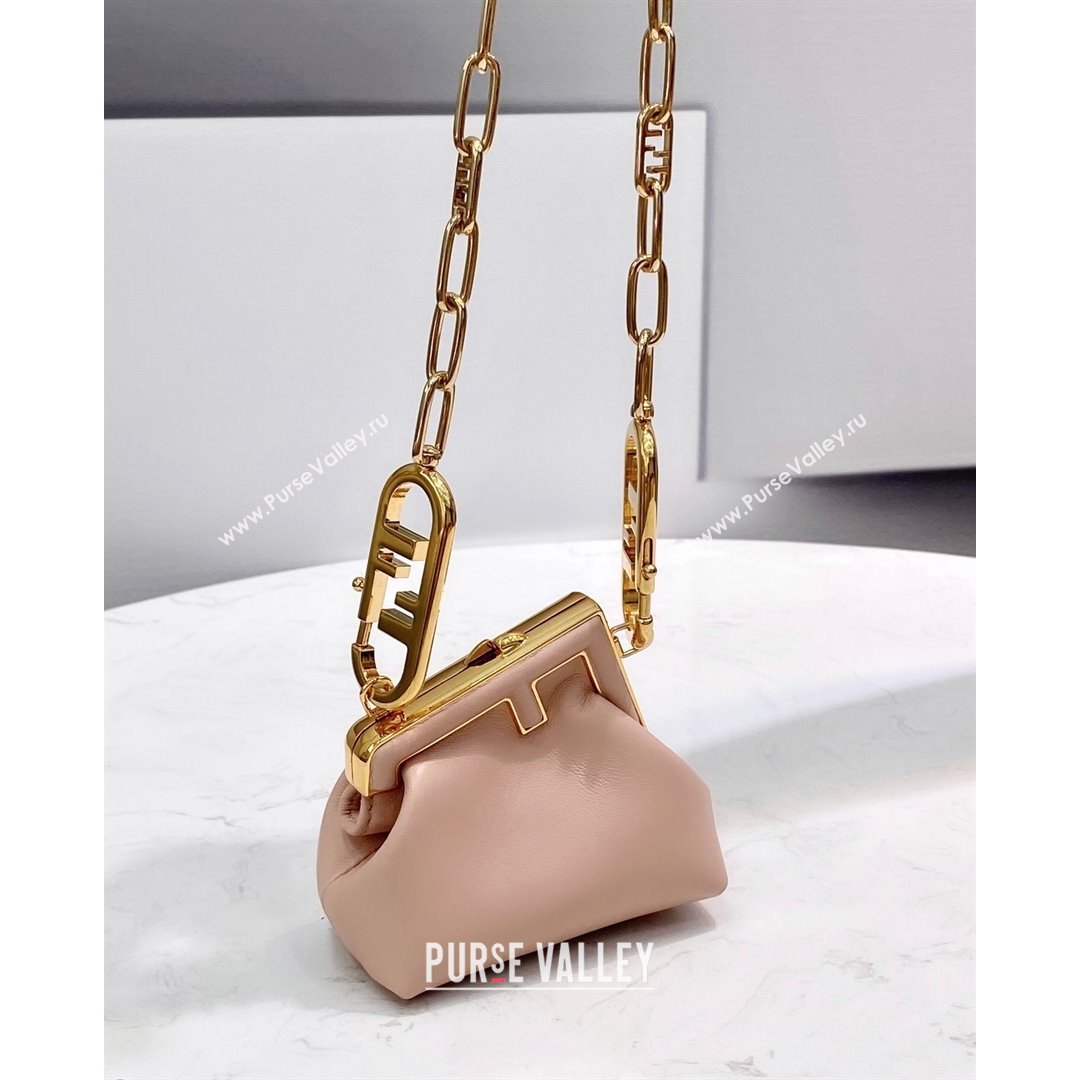 Fendi First Nano Bag Charm in Pink Nappa Leather 2021 80018S (CL-21090436)