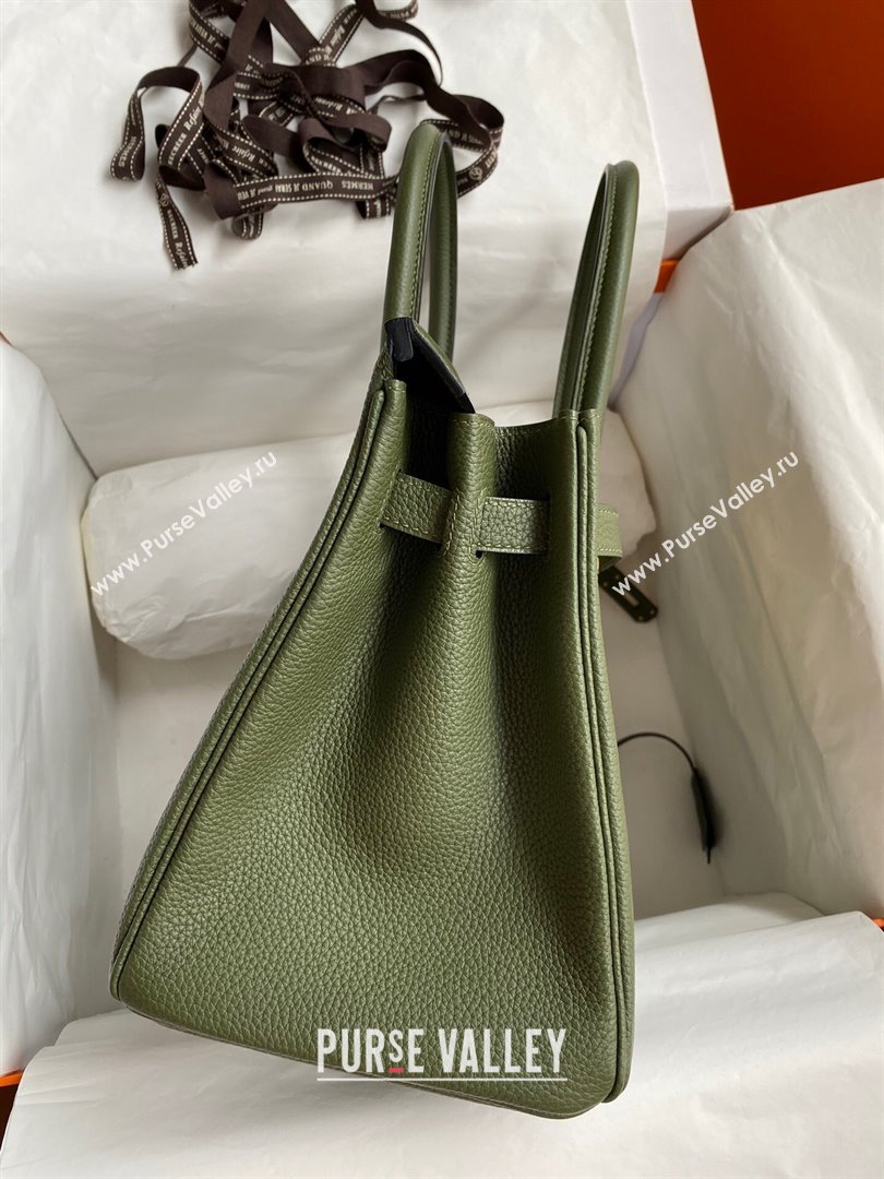 Hermes Birkin 30cm/35cm Bag in Original Togo Leather Jungle Green/Gold 2024 (Full Handmade) (XYA-24040913)