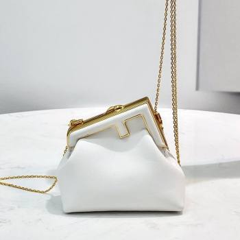 Fendi First Nano Bag Charm in White Nappa Leather 2021 80018S (CL-21090437)