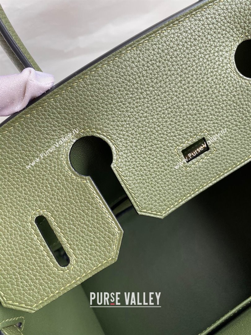 Hermes Birkin 30cm/35cm Bag in Original Togo Leather Jungle Green/Gold 2024 (Full Handmade) (XYA-24040913)