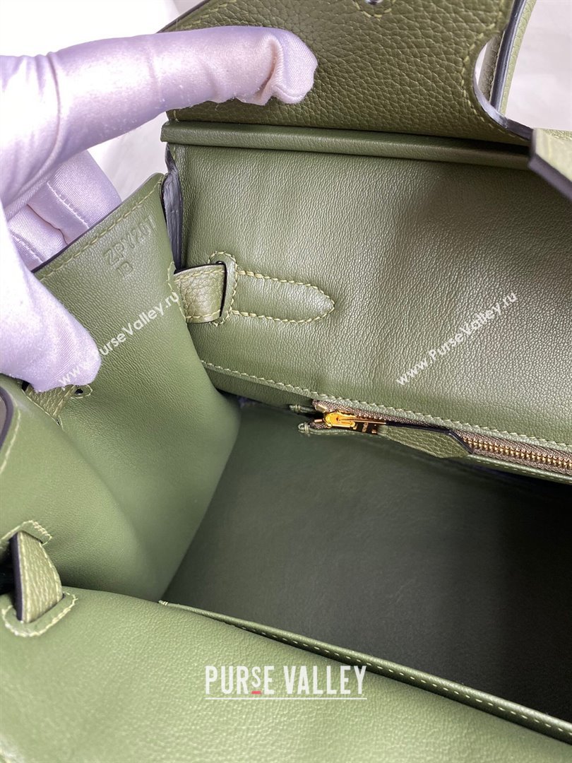 Hermes Birkin 30cm/35cm Bag in Original Togo Leather Jungle Green/Gold 2024 (Full Handmade) (XYA-24040913)