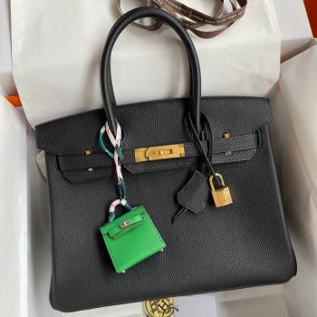 Hermes Birkin 30cm/35cm Bag in Original Togo Leather Black/Gold 2024 (Full Handmade) (XYA-24040914)