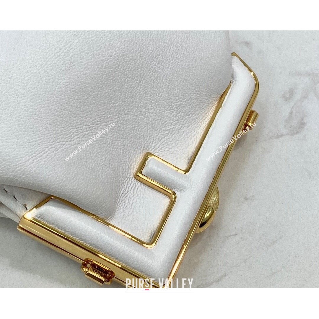 Fendi First Nano Bag Charm in White Nappa Leather 2021 80018S (CL-21090437)