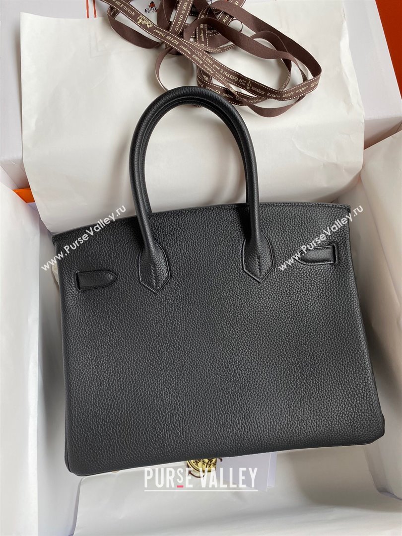 Hermes Birkin 30cm/35cm Bag in Original Togo Leather Black/Gold 2024 (Full Handmade) (XYA-24040914)