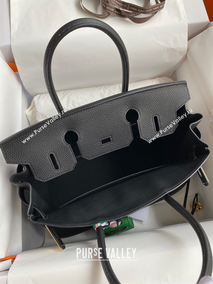 Hermes Birkin 30cm/35cm Bag in Original Togo Leather Black/Gold 2024 (Full Handmade) (XYA-24040914)