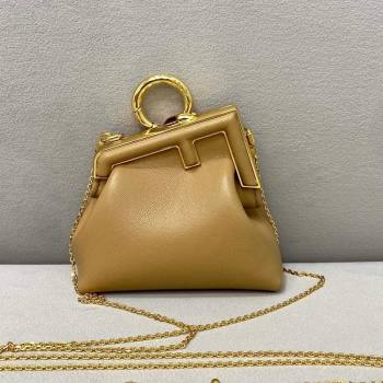 Fendi First Nano Bag Charm in Apricot Nappa Leather 2021 80018S (CL-21090431)