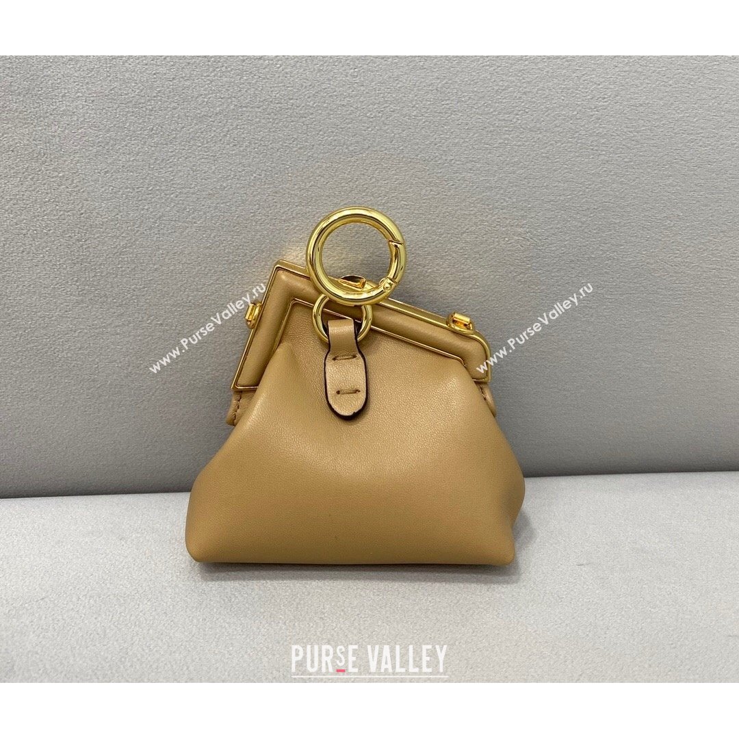 Fendi First Nano Bag Charm in Apricot Nappa Leather 2021 80018S (CL-21090431)