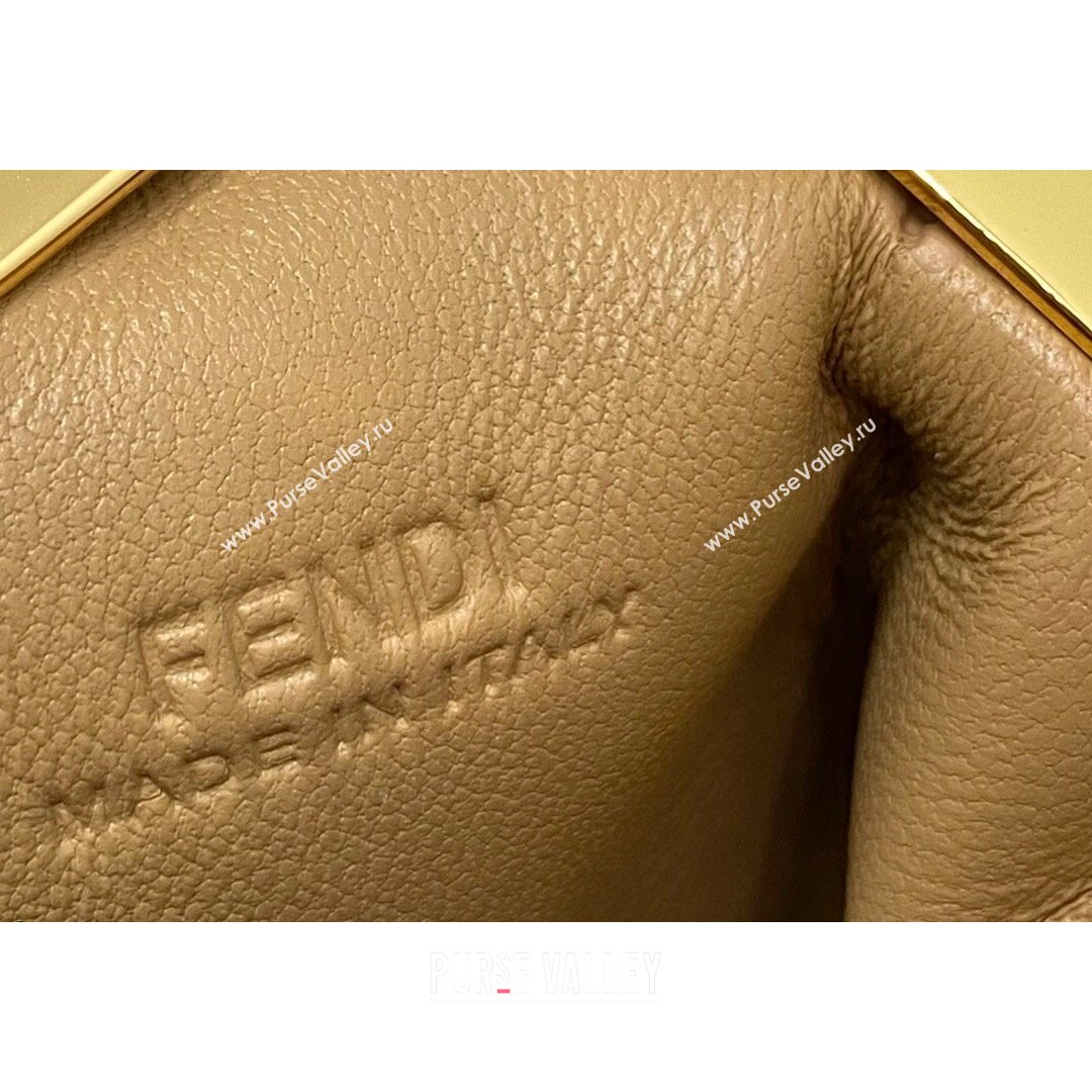 Fendi First Nano Bag Charm in Apricot Nappa Leather 2021 80018S (CL-21090431)