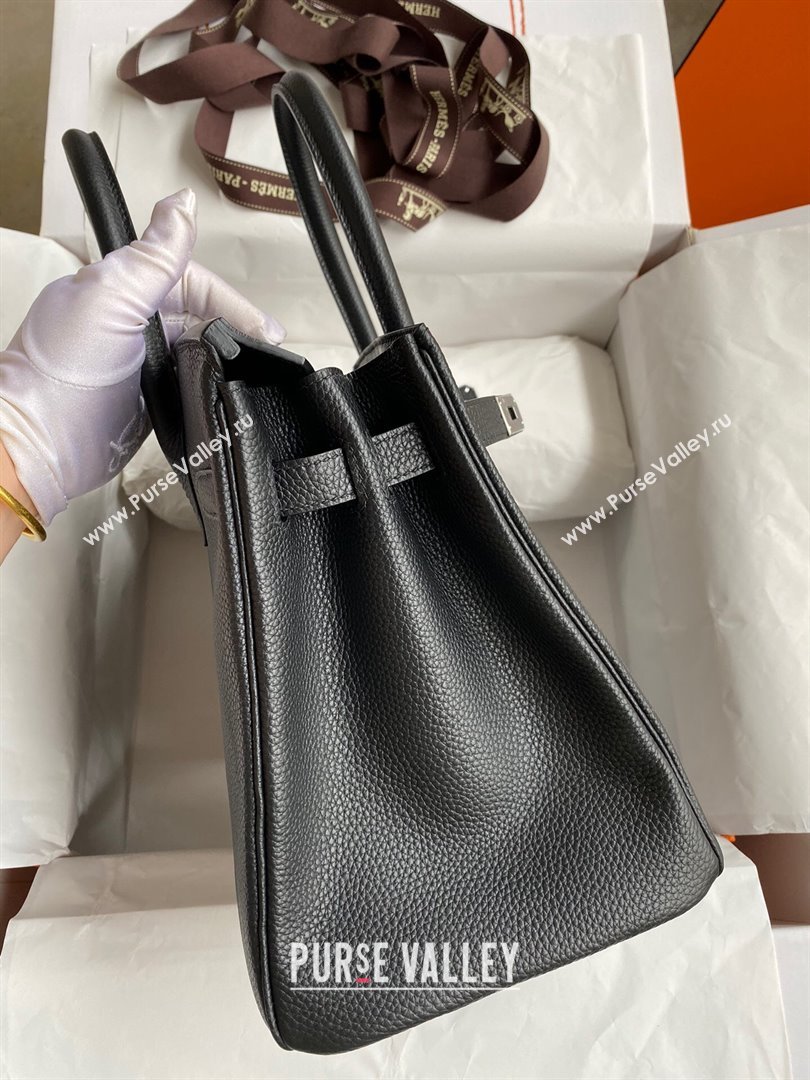 Hermes Birkin 30cm/35cm Bag in Original Togo Leather Black/Silver 2024 (Full Handmade) (XYA-24040915)