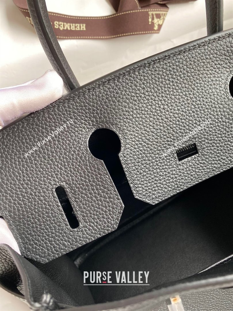 Hermes Birkin 30cm/35cm Bag in Original Togo Leather Black/Silver 2024 (Full Handmade) (XYA-24040915)