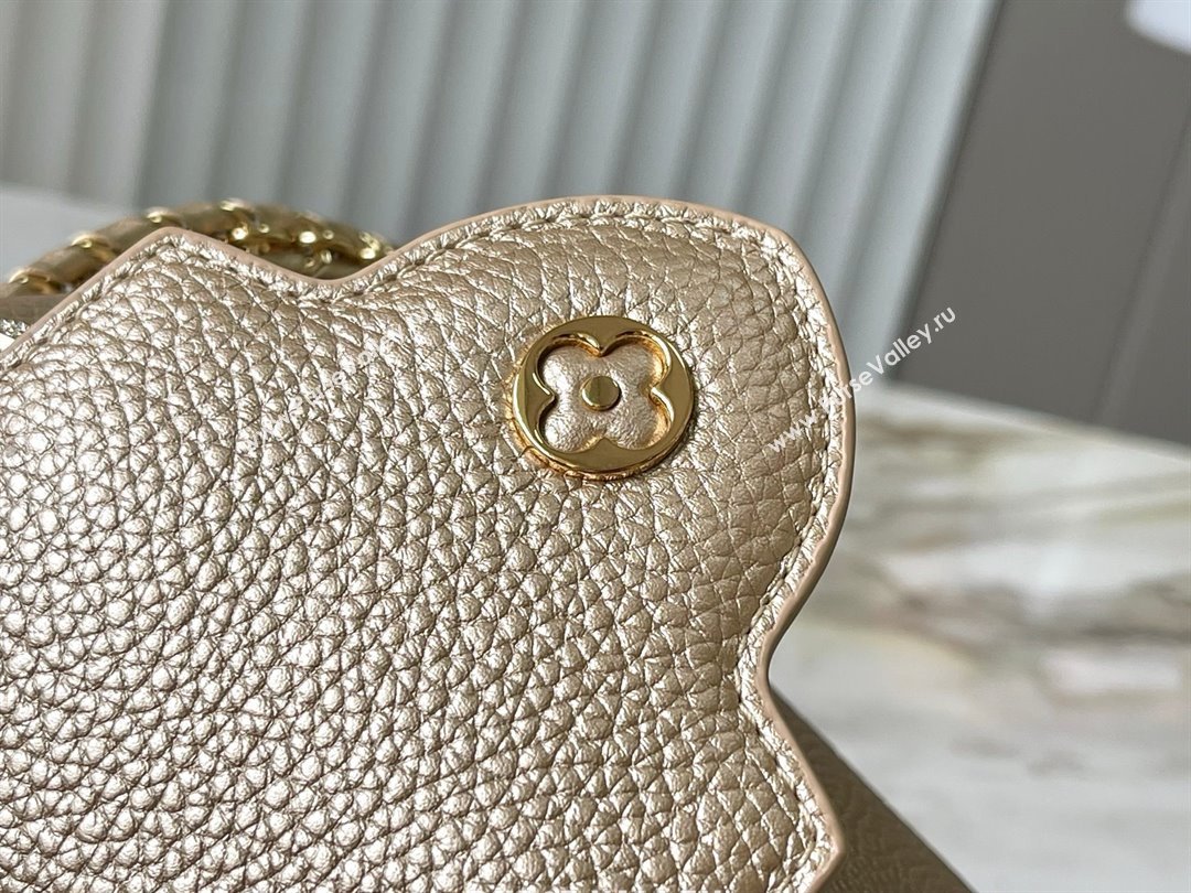 Louis Vuitton Capucines Mini Bag with Strass Hardware in Gold Taurillon Leather M24583 2025 (K-25011405)