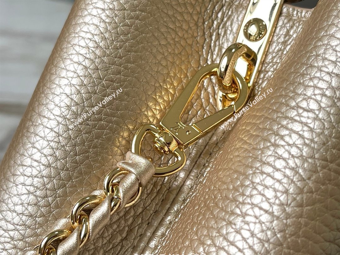 Louis Vuitton Capucines BB Bag with Strass Hardware in Gold Taurillon Leather M24583 2025 (K-25011406)