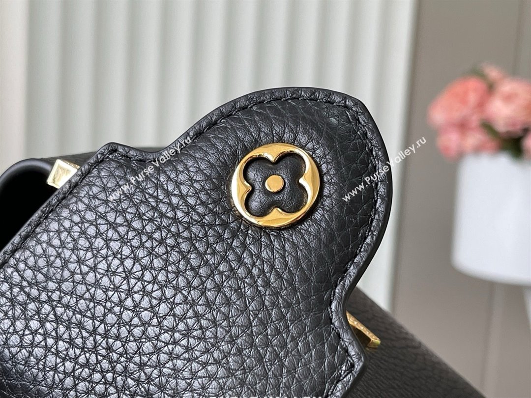 Louis Vuitton Capucines Mini Bag with Strass Hardware in Black Taurillon Leather M24583 2025 (K-25011408)