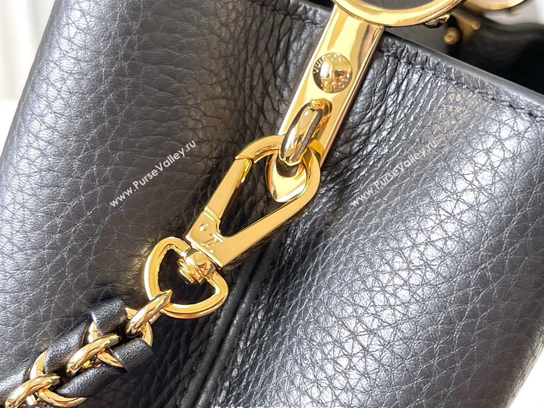 Louis Vuitton Capucines BB Bag with Strass Hardware in Black Taurillon Leather M24583 2025 (K-25011409)
