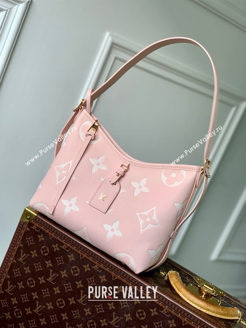 Louis Vuitton CarryAll PM Bag in Pink/Beige Embossed Grained Cowhide Leather M14209 2025 (K-25010714)