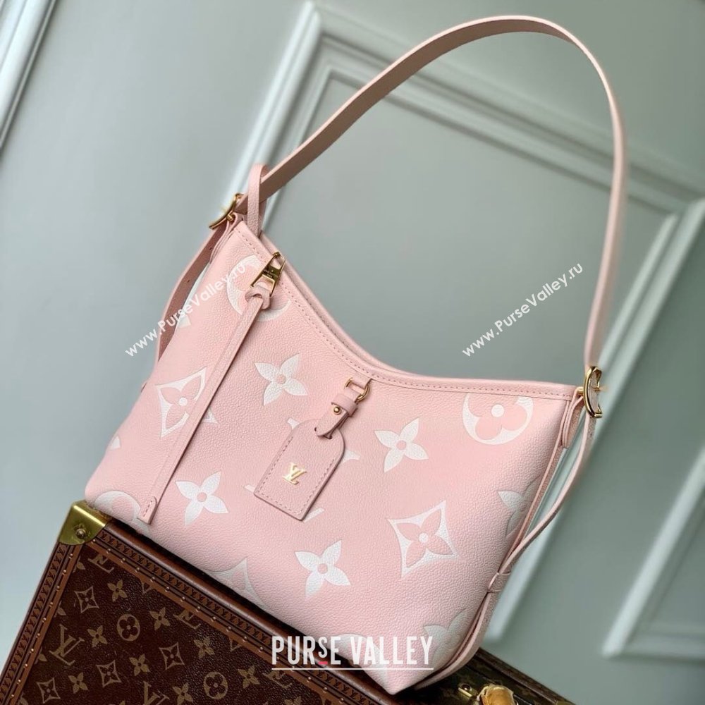 Louis Vuitton CarryAll PM Bag in Pink/Beige Embossed Grained Cowhide Leather M14209 2025 (K-25010714)