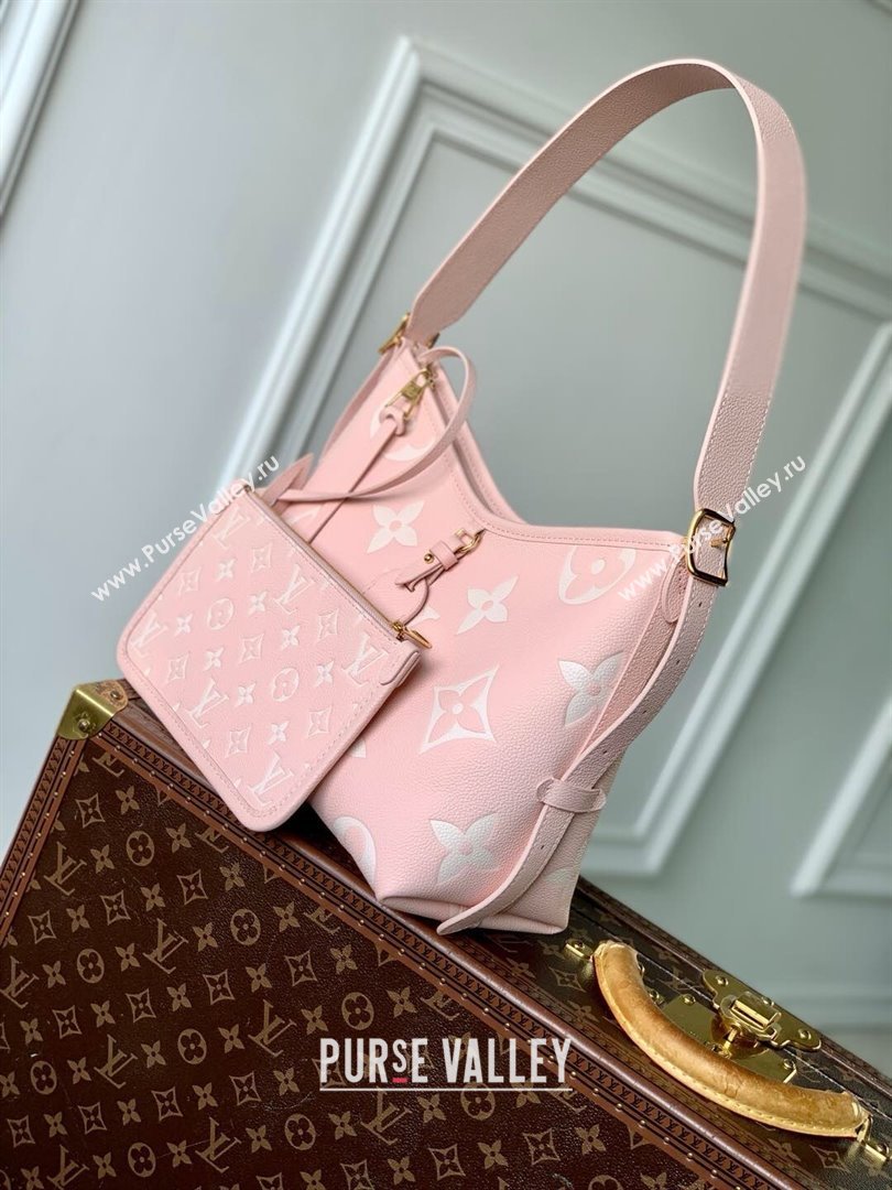 Louis Vuitton CarryAll PM Bag in Pink/Beige Embossed Grained Cowhide Leather M14209 2025 (K-25010714)