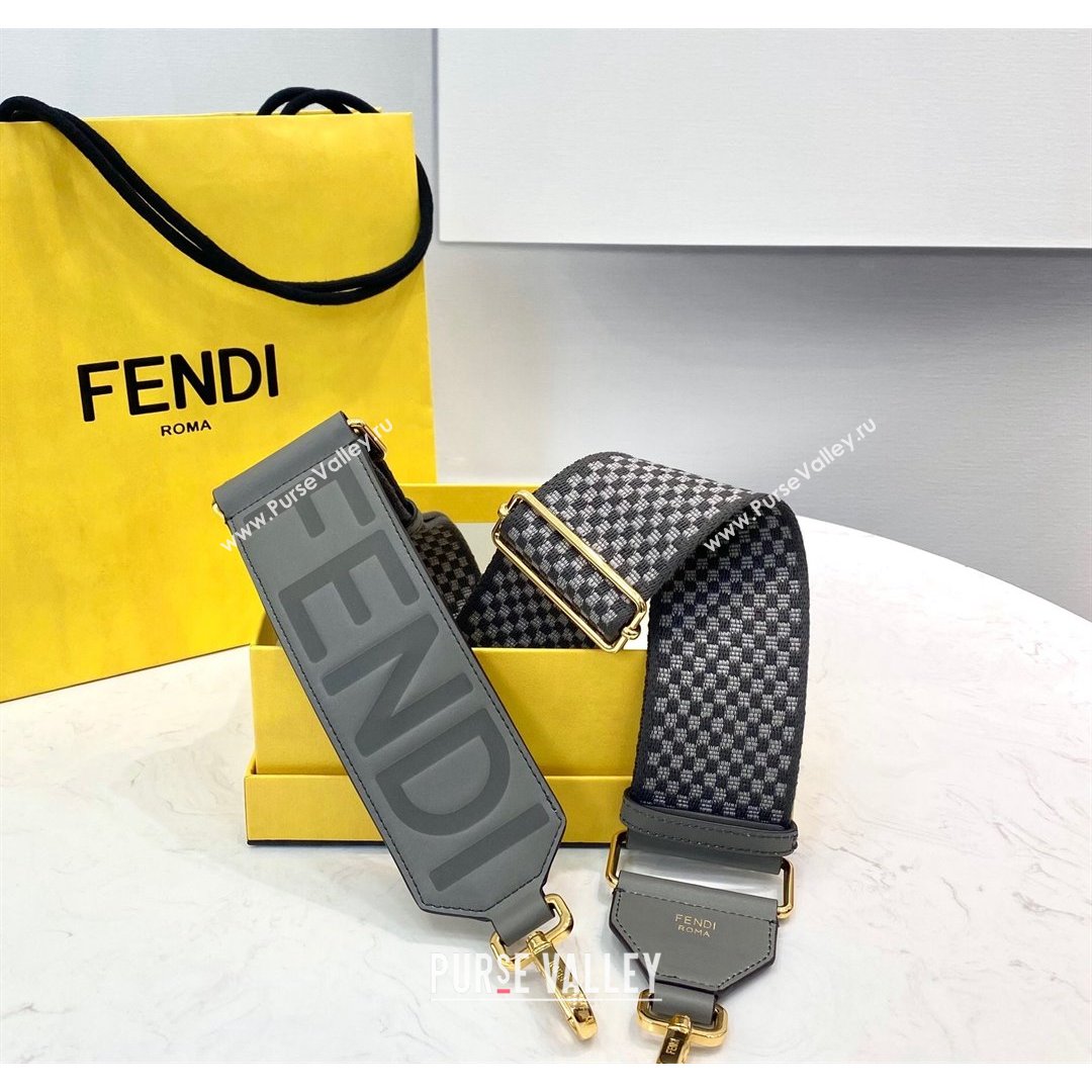 Fendi Strap You Ribbon Shoulder Strap Dark Grey 2021 (CL-21090616)