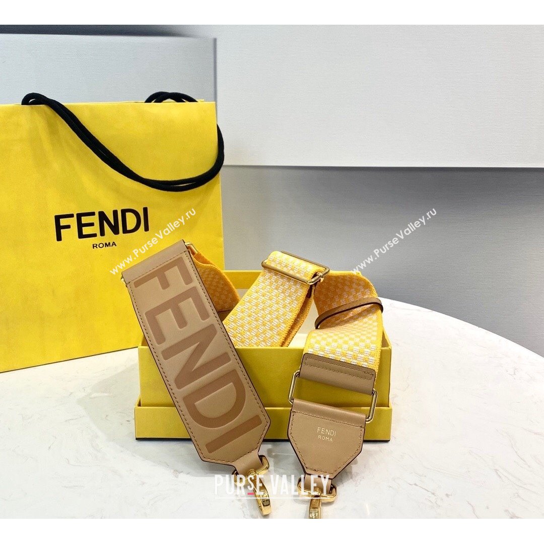 Fendi Strap You Ribbon Shoulder Strap Yellow 2021 (CL-21090615)