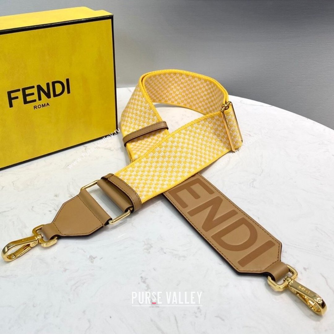 Fendi Strap You Ribbon Shoulder Strap Yellow 2021 (CL-21090615)