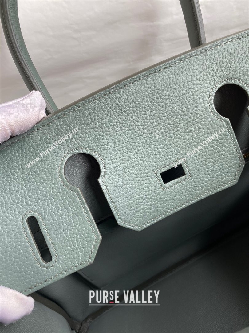 Hermes Birkin 30cm/35cm Bag in Original Togo Leather Almond Green/Gold 2024 (Full Handmade) (XYA-24040920)