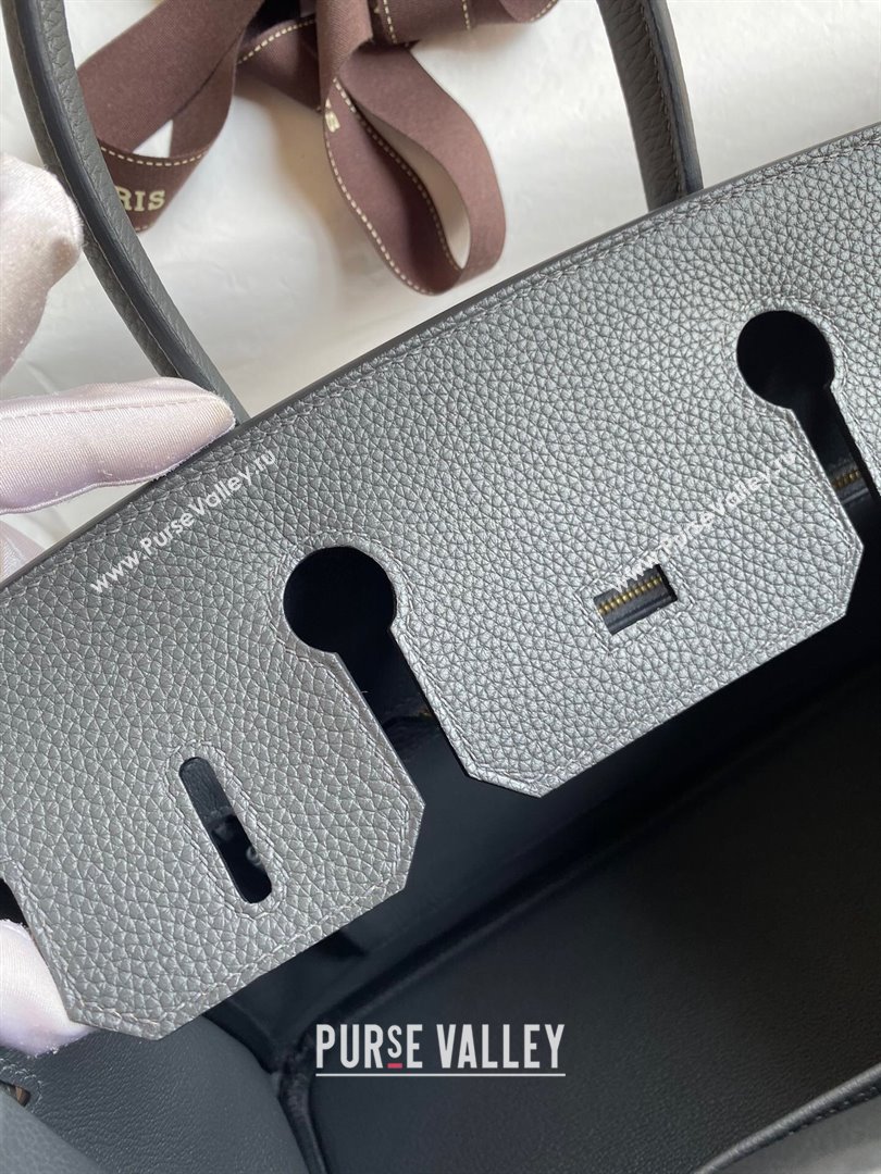 Hermes Birkin 30cm/35cm Bag in Original Togo Leather Iron grey/Pink Gold 2024 (Full Handmade) (XYA-24040921)