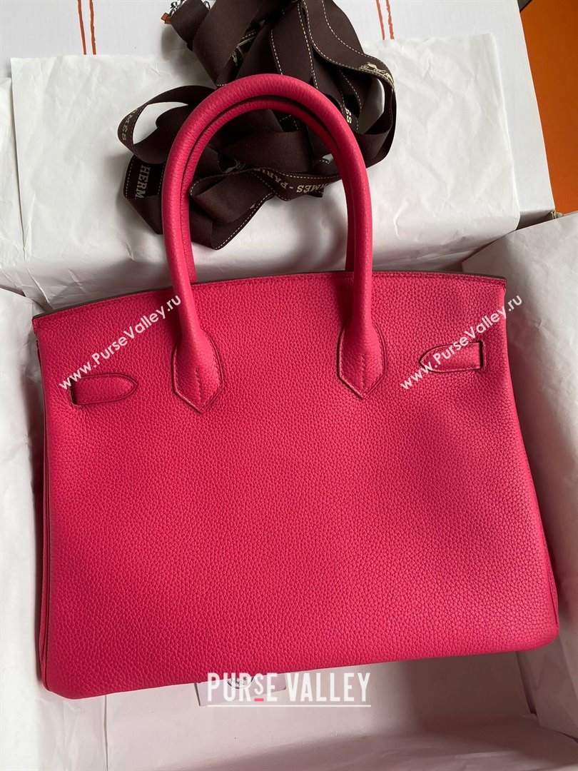 Hermes Birkin 30cm/35cm Bag in Original Togo Leather Rosy/Gold 2024 (Full Handmade) (XYA-24040927)