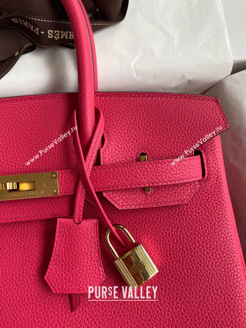 Hermes Birkin 30cm/35cm Bag in Original Togo Leather Rosy/Gold 2024 (Full Handmade) (XYA-24040927)