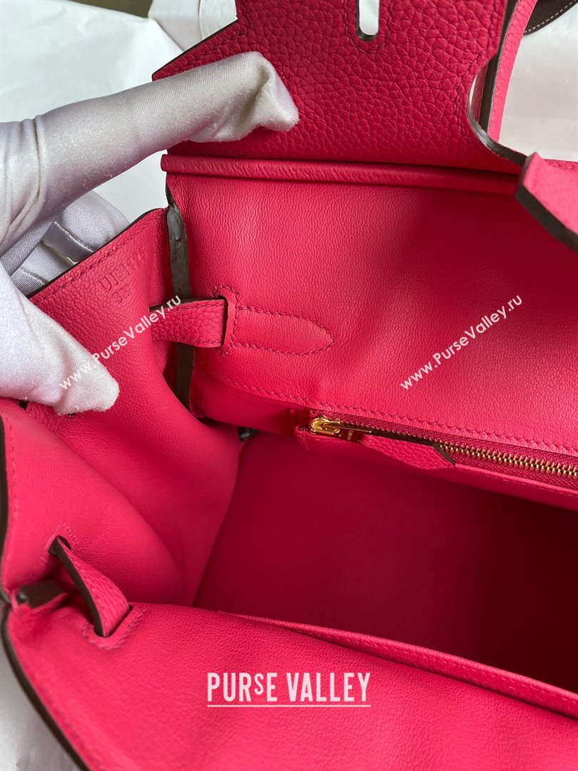 Hermes Birkin 30cm/35cm Bag in Original Togo Leather Rosy/Gold 2024 (Full Handmade) (XYA-24040927)