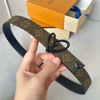 Louis Vuitton Reversible Monogram Leather Belt 3cm Black 2024 (YANG-24072403)