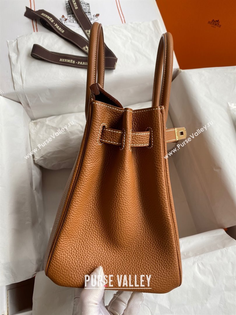 Hermes Birkin 30cm/35cm Bag in Original Togo Leather Brown/Gold 2024 (Full Handmade) (XYA-24040926)