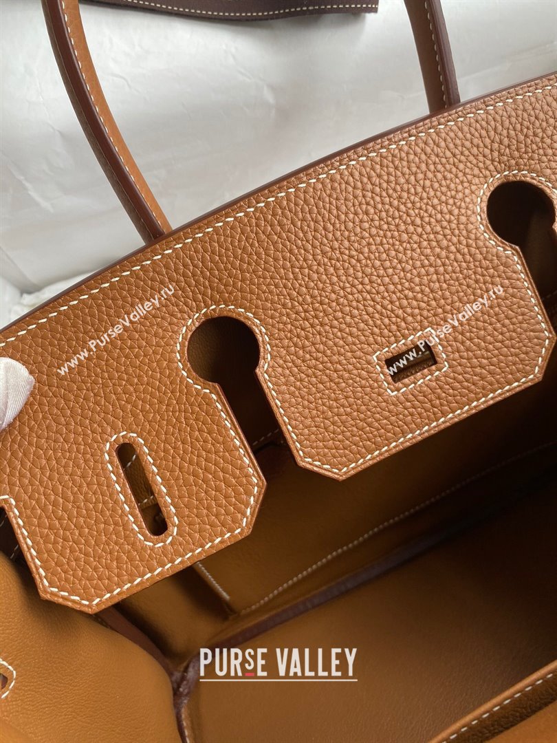 Hermes Birkin 30cm/35cm Bag in Original Togo Leather Brown/Gold 2024 (Full Handmade) (XYA-24040926)