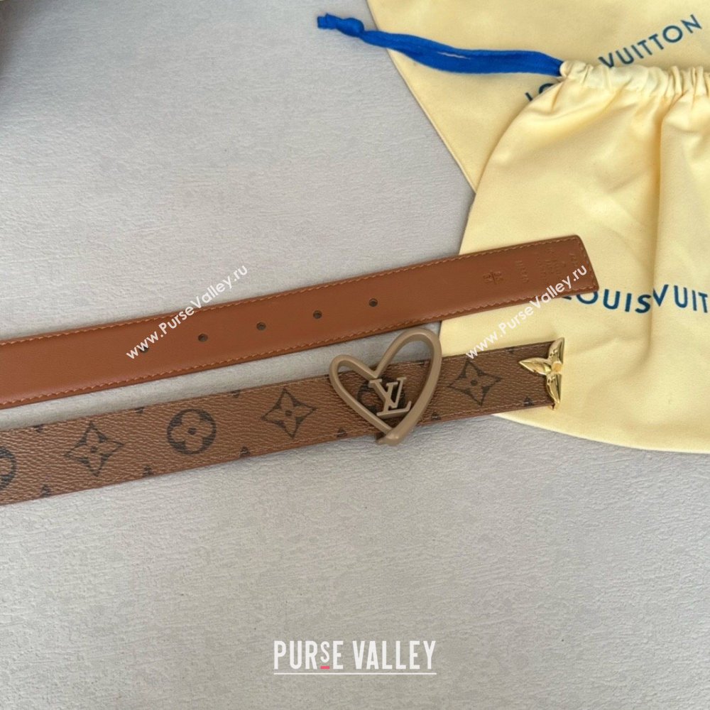 Louis Vuitton Reversible Monogram Leather Belt 3cm Brown 01 2024 (YANG-24072404)