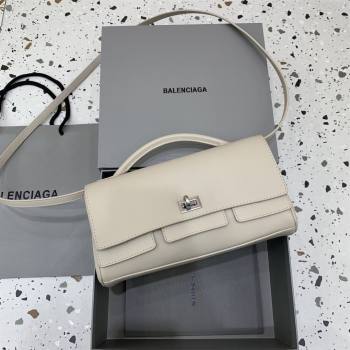 Balenciaga Bel Air Clutch Bag in Lambskin Leather Beige 2026 843943 (JM-260403043)