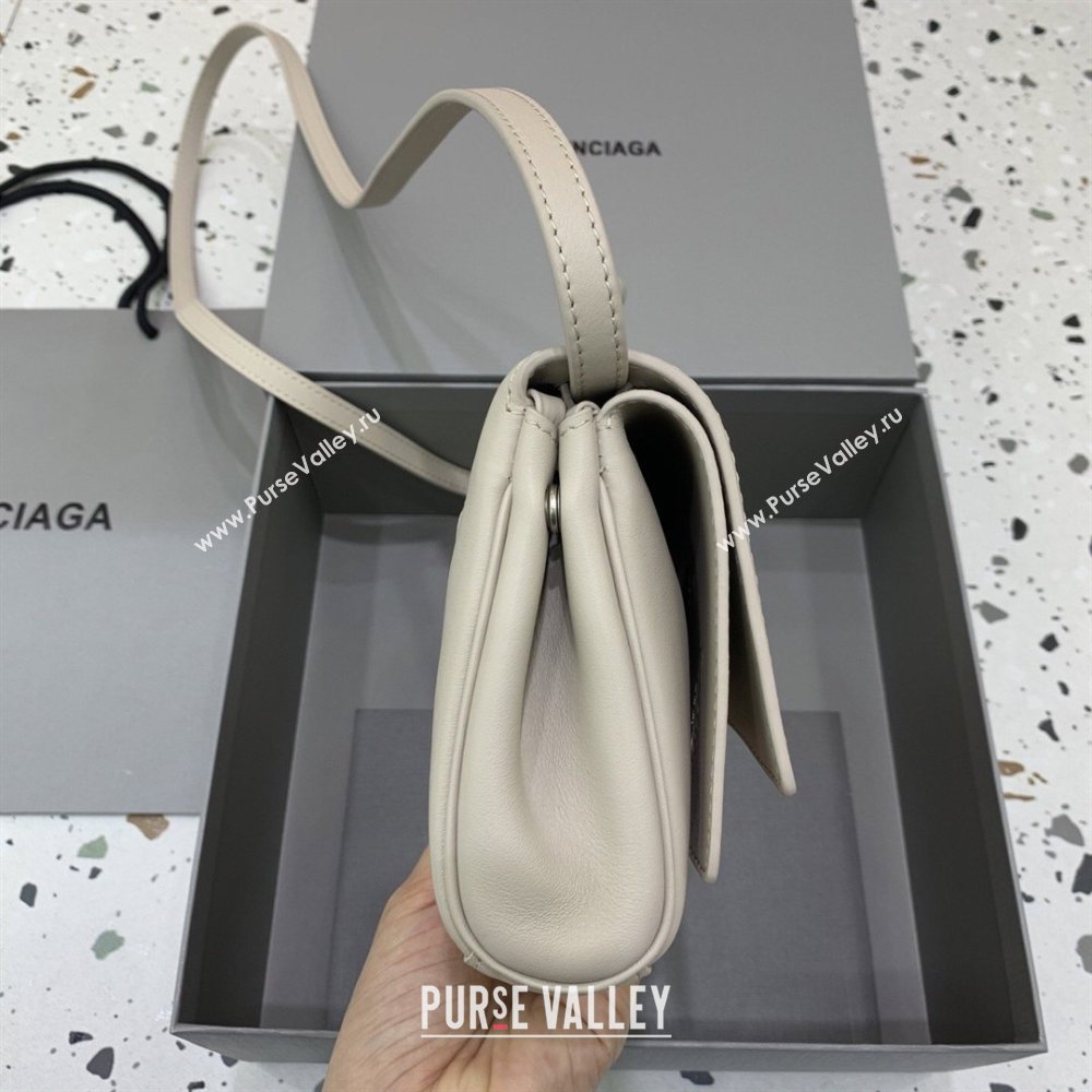 Balenciaga Bel Air Clutch Bag in Lambskin Leather Beige 2026 843943 (JM-260403043)