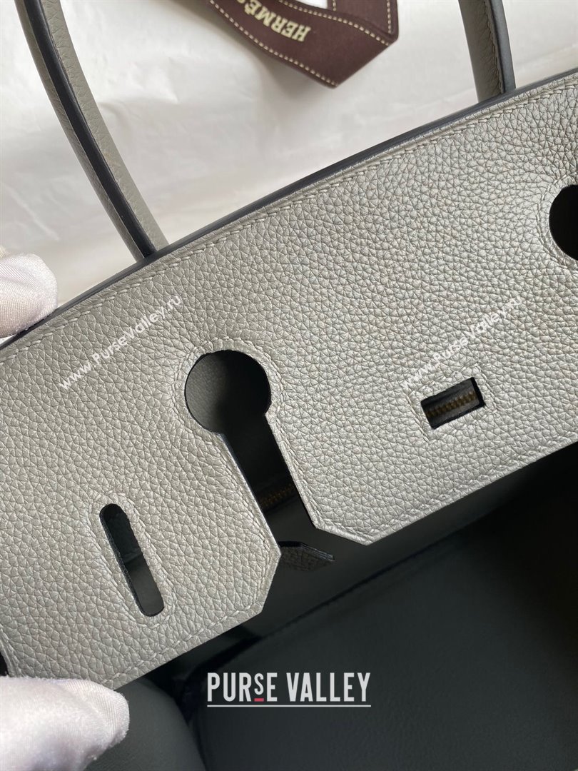 Hermes Birkin 30cm/35cm Bag in Original Togo Leather Cumulonimbus Grey/Gold 2024 (Full Handmade) (XYA-24040928)