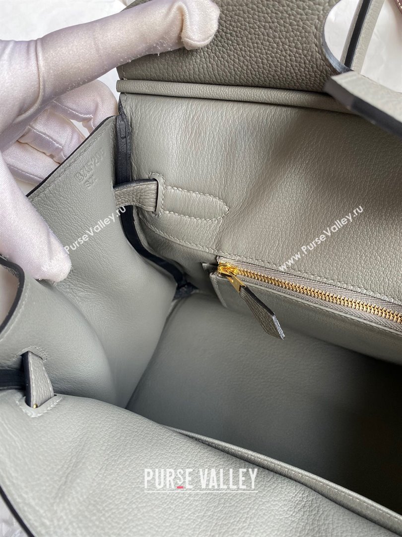 Hermes Birkin 30cm/35cm Bag in Original Togo Leather Cumulonimbus Grey/Gold 2024 (Full Handmade) (XYA-24040928)