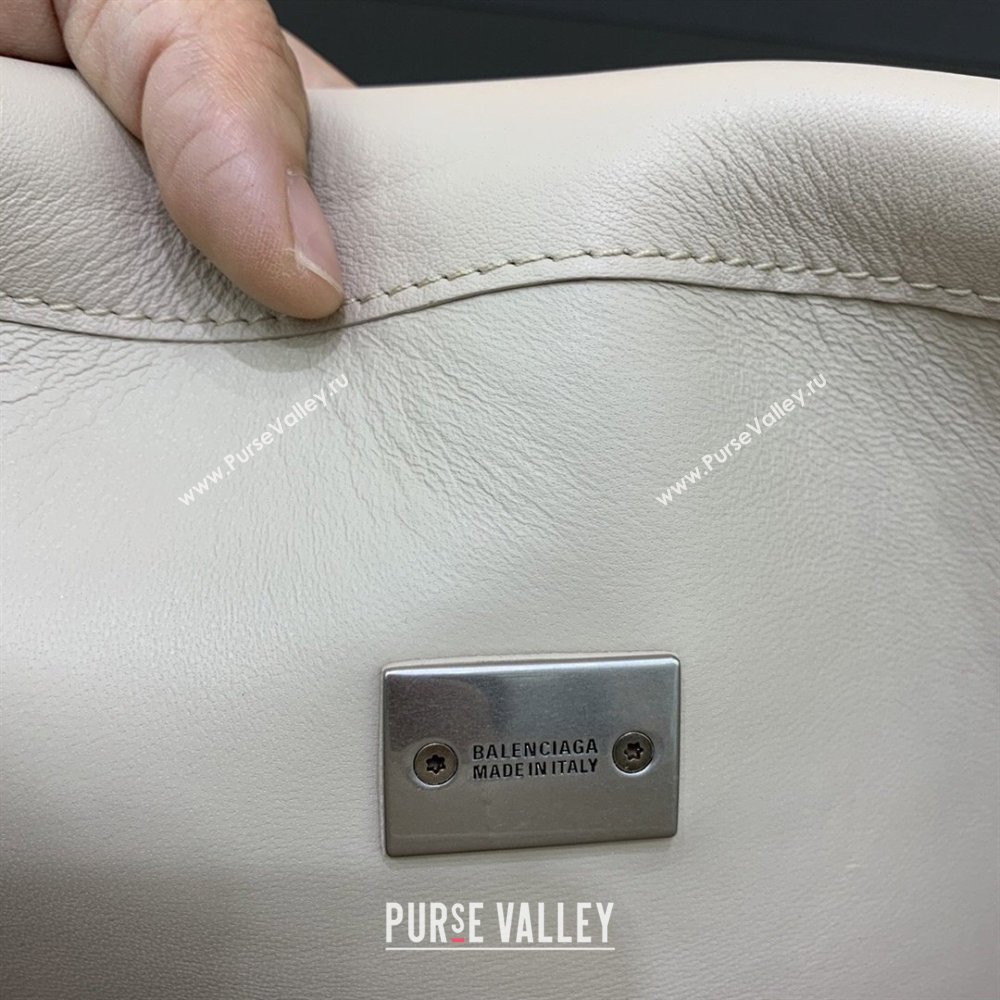 Balenciaga Bel Air Clutch Bag in Lambskin Leather Beige 2026 843943 (JM-260403043)
