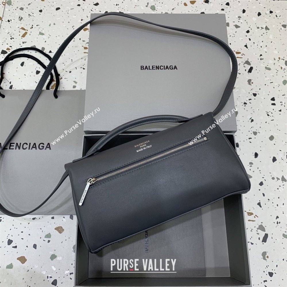 Balenciaga Bel Air Clutch Bag in Lambskin Leather Grey 2026 843943 (JM-260403044)