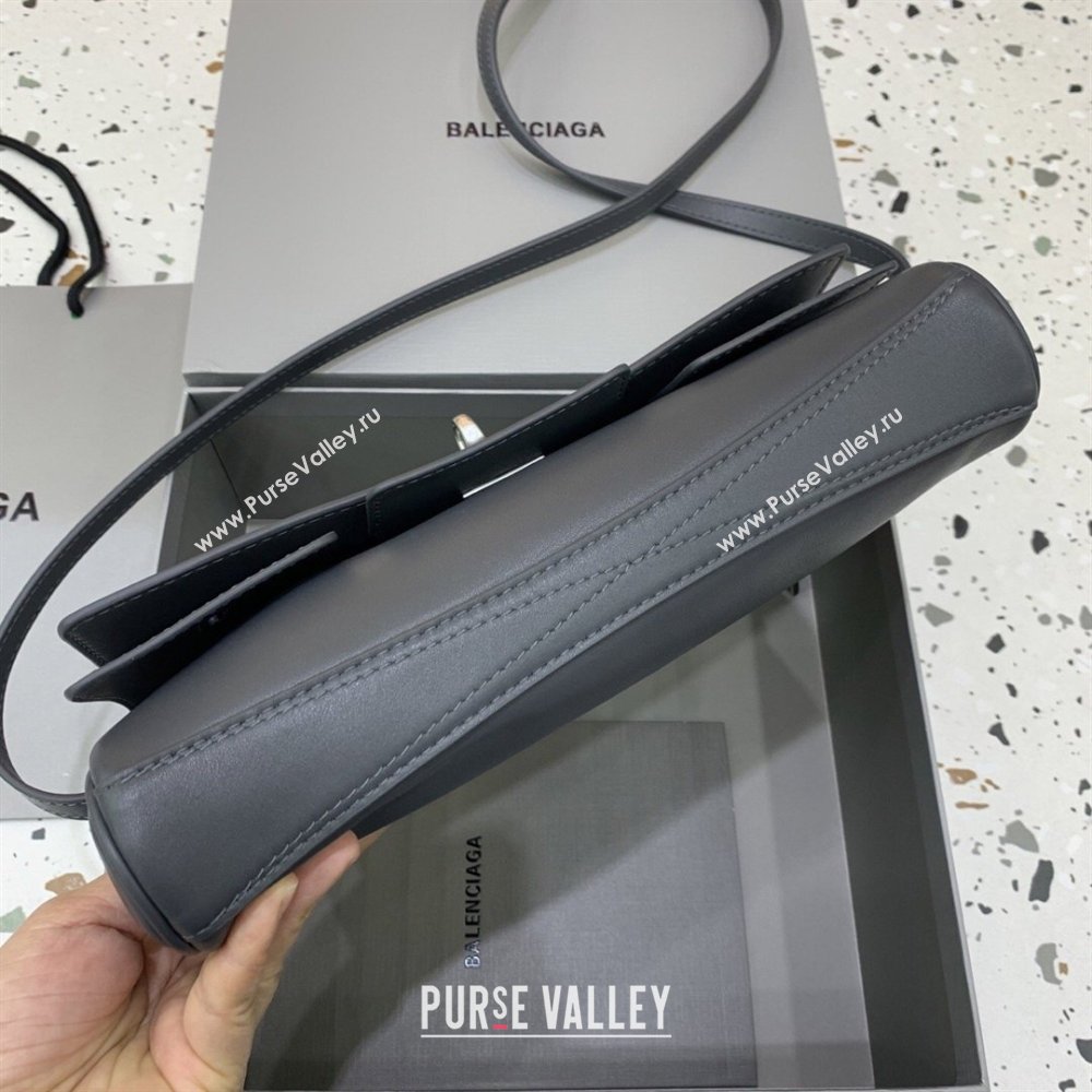 Balenciaga Bel Air Clutch Bag in Lambskin Leather Grey 2026 843943 (JM-260403044)