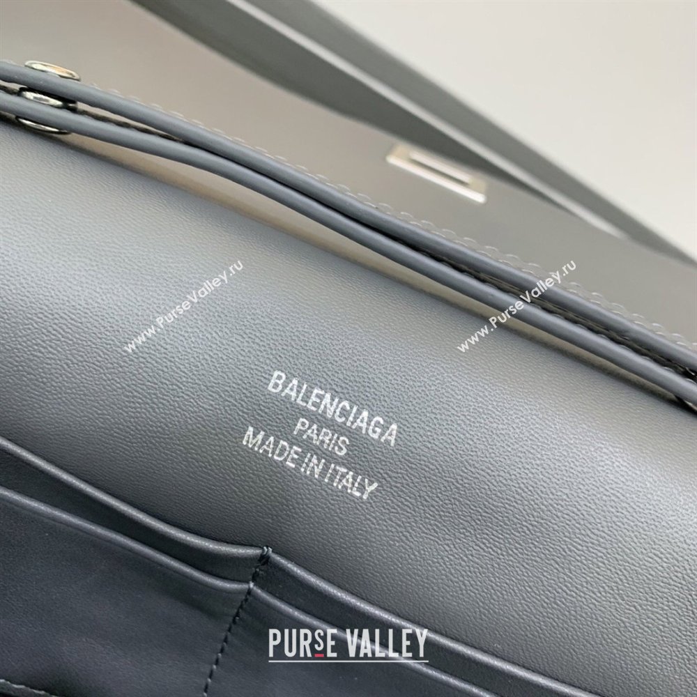Balenciaga Bel Air Clutch Bag in Lambskin Leather Grey 2026 843943 (JM-260403044)