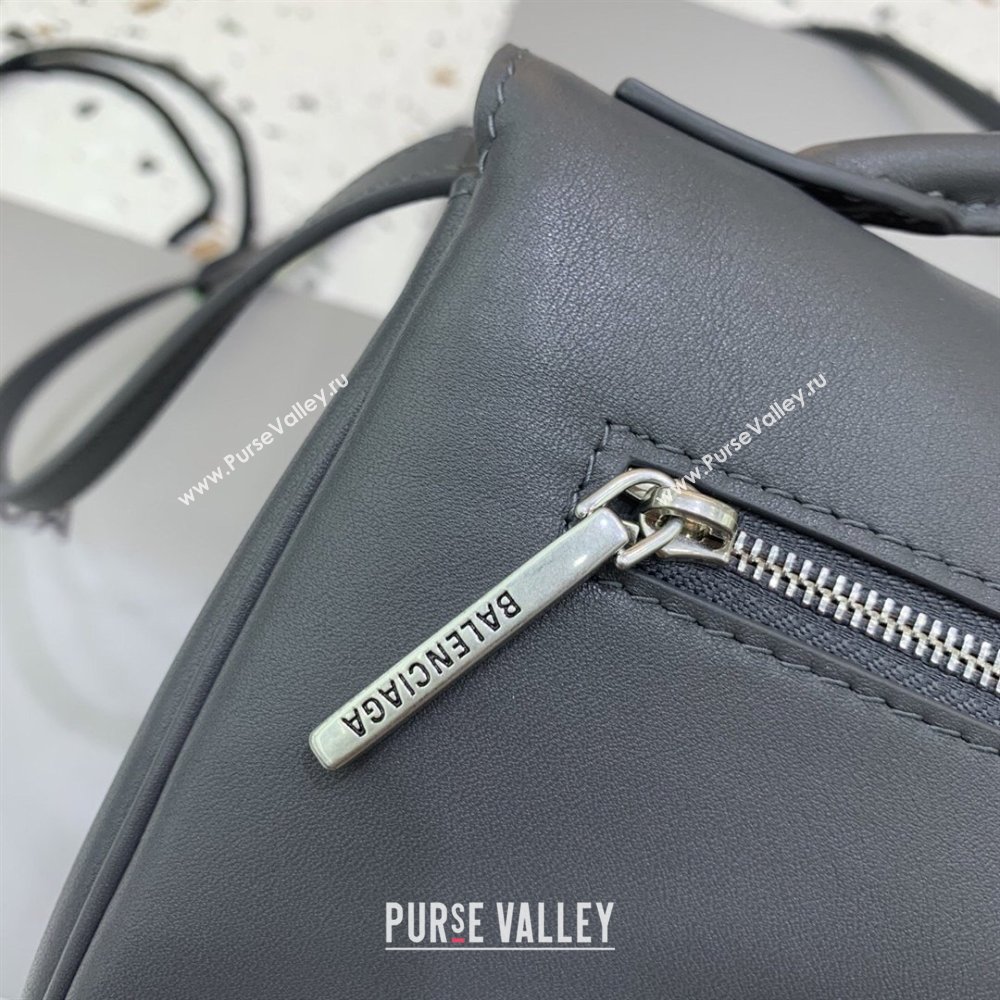 Balenciaga Bel Air Clutch Bag in Lambskin Leather Grey 2026 843943 (JM-260403044)