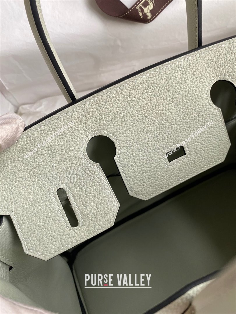 Hermes Birkin 30cm/35cm Bag in Original Togo Leather Crystal Grey/Silver 2024 (Full Handmade) (XYA-24040929)