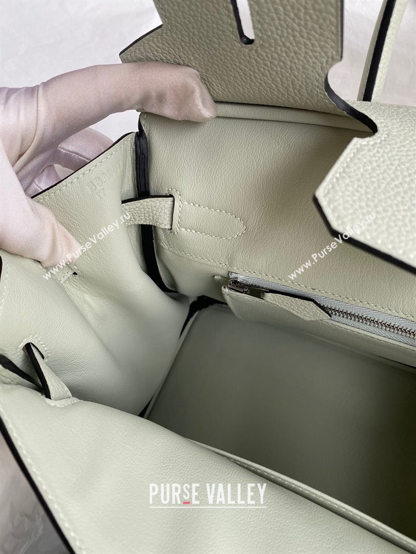 Hermes Birkin 30cm/35cm Bag in Original Togo Leather Crystal Grey/Silver 2024 (Full Handmade) (XYA-24040929)