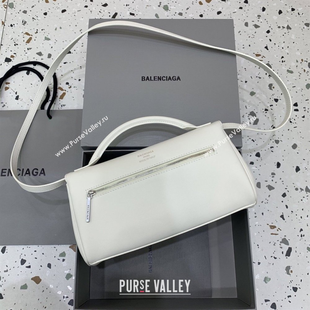Balenciaga Bel Air Clutch Bag in Lambskin Leather White 2026 843943 (JM-260403045)