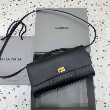 Balenciaga Bel Air Clutch Bag in Lambskin Leather Black/Gold 2026 843943 (JM-260403046)